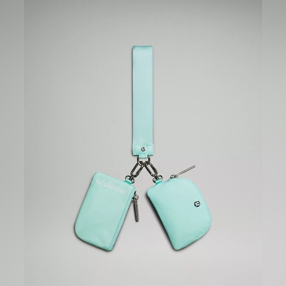 4 Lululemon Dual Pouch Wristlet - Ideal Mint